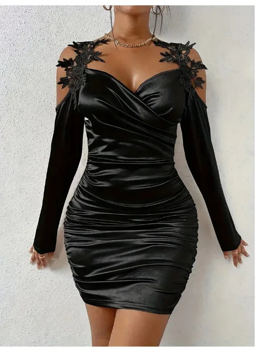 Sweetheart Neck Wrap Party Dress