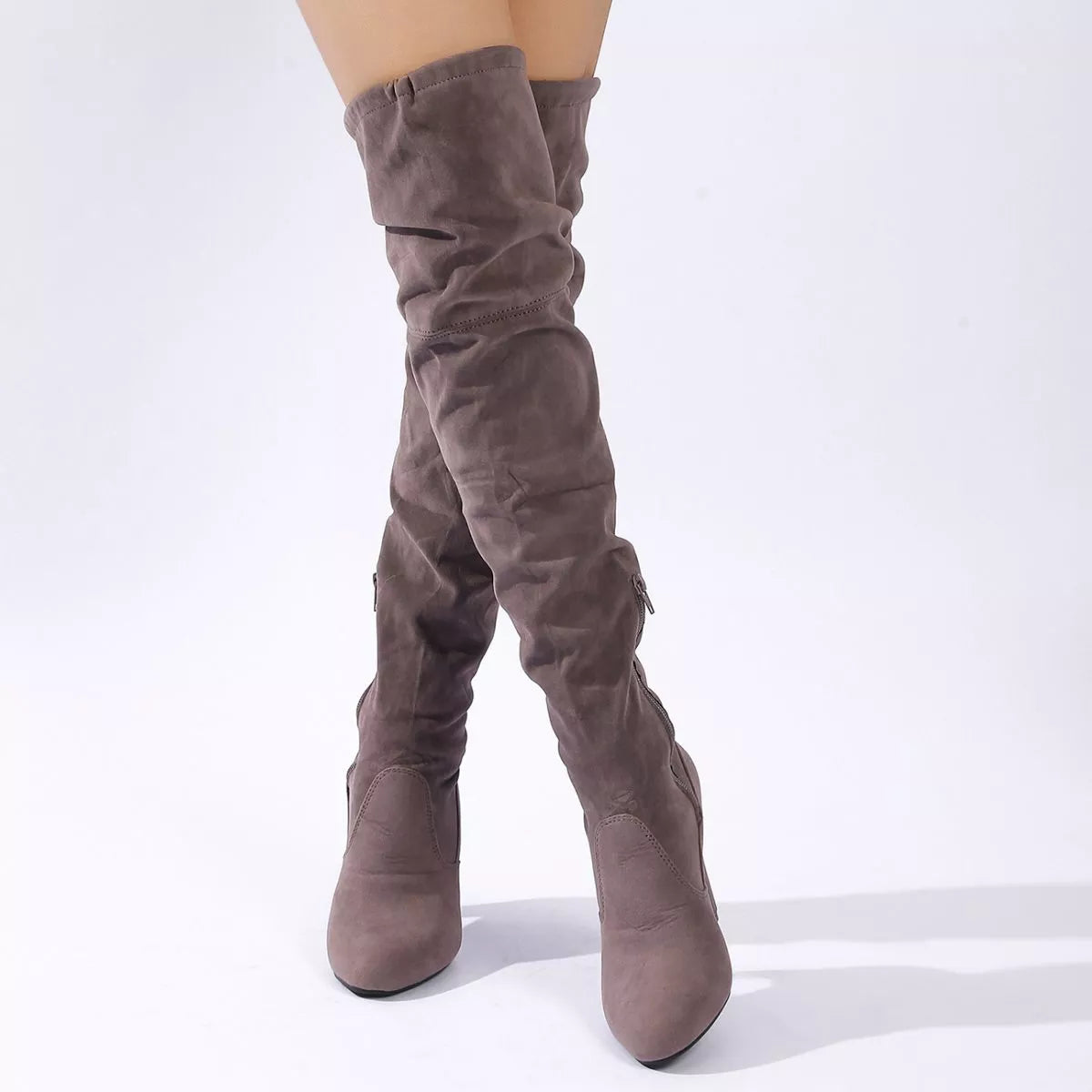 Over-the-Knee High Heel Boots