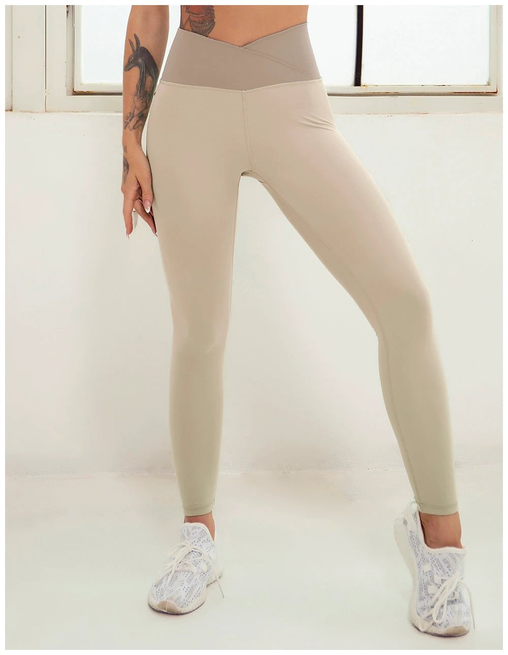 Contrasting Color Stitching Workout Clothes Suit Outdoor Running Yoga Fitness