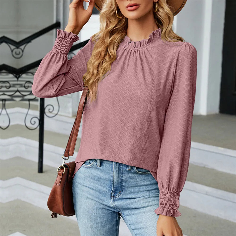 Elegant Long Sleeve Women's Shirts and Blouses