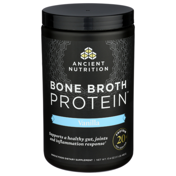 Ancient Nutrition Bone Broth Protein Powder - Vanilla Flavor (17.4 oz / 492g)