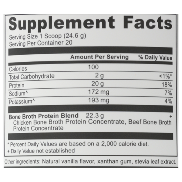 Ancient Nutrition Bone Broth Protein Powder - Vanilla Flavor (17.4 oz / 492g)